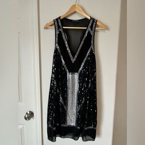 Express sequin flapper style party dress